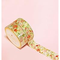 Vintage Roses Gold Foil Accents Washi Tape for Planning • Planer und Organizer • Scrapbooking • Deko • Office • Party Supplies • Gift Wrapping • Colorful Decorative • Masking Tapes • DIY (15mm breit - 10 Meter)