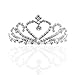 Produktbild Pixnor Hochzeit Braut funkelnden Kristall Strass Krone Tiara Haarreif mit Kamm Silber