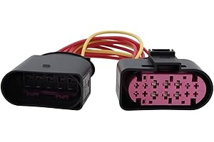 ‎BE IN YOUR MIND Be In Your Mind Auto Xenon Scheinwerfer Stecker 10 Pin auf 14 Pin Stecker 1J0973737 1J0973835 Kompatibel mit Audi A1 A3 A4 A5 A6 A8