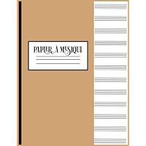 Bloc Papier Musique A4 - 50 Pages Avec Portées | Dos Cartonné Pour Composition