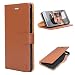 Produktbild Huawei Honor 9 Hülle, Profer [Premium Leder Serie] Schutzhülle PU Leder Flip Tasche Case mit Integrierten Kartensteckplätzen und Ständer für Huawei Honor 9 (Leder-Braun)