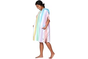 Dock & Bay Adult Poncho - Hooded Towel with Deep Pockets, Changing Robe - For Beach & Pool - Super Absorbent, Quick Dry - Compact, Lightweight - Includes Bag - Variable Sizes