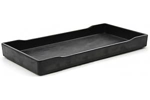 OMEM Reptile Bowl Large Food and Water Dish Also Fit for Bath (S, Black)