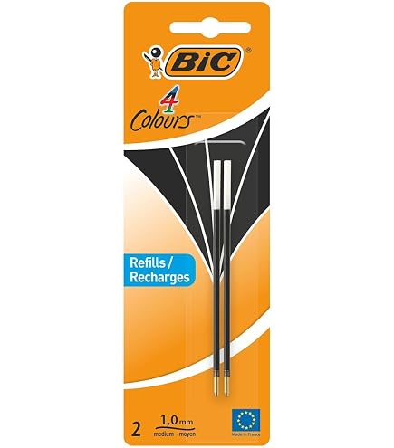 BIC Easy Glide – 2 Penne A Sfera Ricaricabili, Tratto 0,4 Mm, Inchiostro Blu, Blister Da 2 Pezzi - 2