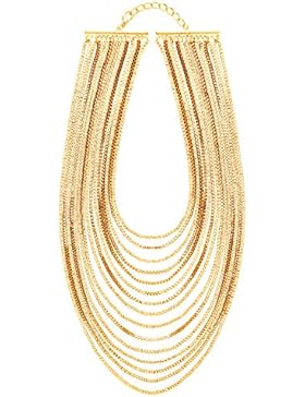 Front Row Damen-Kette goldfarben mehrere Kettenlagen - Länge 41-47cm
