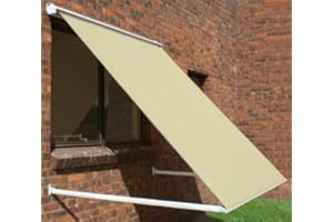 PRIMROSE 2m Half Cassette Drop Arm Window Awning (Ivory)