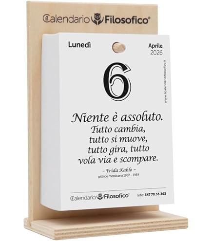 Il Calendario Filosofico 2026, Tamaño A6, 10 X 14 Cm, Calendario De