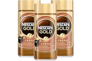 NESCAFÉ Gold Crema, löslicher Kaffee, 200g Glas, 3er Pack