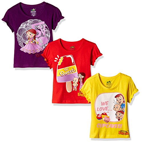 Chhota Bheem Girls T-Shirt (Pack of 3) RS.319 (60.00% Off) - Amazon