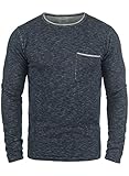 Dieser moderne Herrenpullover von REDEFINED REBEL aus hochwertiger Baumwolle ist super angenehm zu tragen.