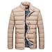 Produktbild Herren Jacke Btruely Herbst Winter Männer Slim Mantel Langarm Dicker Mantel Warm Parka Hooded Outwear (L, Beige)