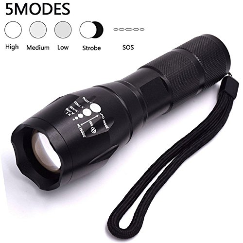 Cree XM-L T6 5 Modi 1000 Lumen LED-Taschenlampe zoombaren wasserdichte Taschenlampen