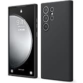 for Samsung S24 ULTRA ile uyumlu darbe emici esnek silikon siyah lansman cep telefonu kılıf (Samsung S24 ULTRA)