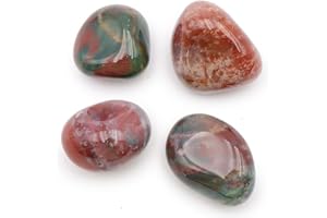 LA SPHÈRE GUÉRISSEUSE Ágata india piedra rodada cúbica de 2 a 3 cm, 1 unidad, piedra