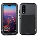 Produktbild LOVE MEI Huawei P20 Pro hülle, LOVE MEI Marke Powerful Hybrid Schutz stoßfest wasserdicht staubdicht Metal Case Cover Fall Schutzhülle für Huawei P20 Pro mit Eingebautem Gehärtetem Glas Displayschutzfolie (Schwarz)