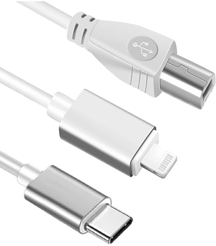 Cavo MIDI USB C To USB B 3 In 1 - Per Tastiere, Controller E Strumenti Musicali