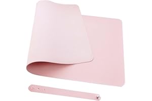 MORAIN Morian Desk Pad Mouse Mat Large Mouse Pad PU Leather Desk Blotter Writing Pad, Pink, 500 * 1000mm