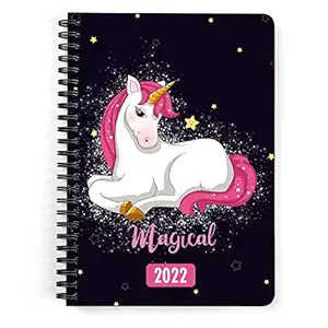 Drapvision Ultra-Premium Soft Notebook | 100 GSM Fine Paper | Unruled (Plain) | Write, Draw, Art, Sketch, Gift - All Purpose Notebook | Size: A5 (14x21 cms) | Design: Magic Unicorn