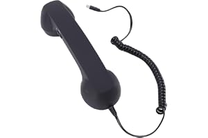 GOWENIC Retro Telefonlur, Retrostil Typ C Trådbunden Telefonlur med Volymkontroll och HiFi-högtalare, för Mobiltelefonkonferenssamtal