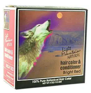 Light Mountain Natural Hair Color And Conditioner Kit Bright Red 4 Oz