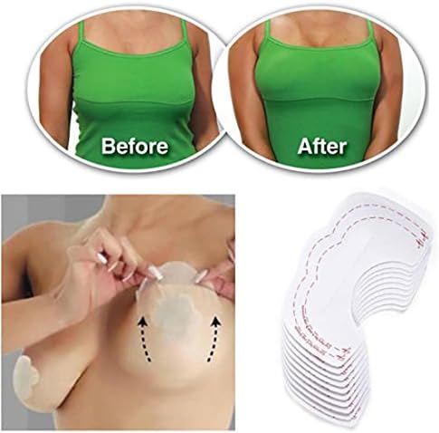 Sansee 10/20/50 PCS Silicone Instant Invisible Tape Breast Lift Bra Self Adhesive Bra Push Up Chest Paste Prevent Breast Sagging (50 PCS)