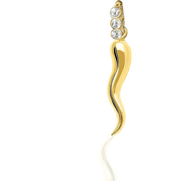 Pendentif Corne/cornet Porte-bonheur En Or Jaune 18 Carats 750 - 4,5 Grammes, Neuf Avec étiquettes