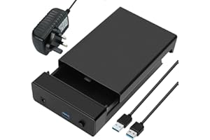 Multibao 3.5 inch HDD USB 3.0 to SATA External Hard Drive for 2.5"/3.5" HDD/SSD Disk up to 18TB Hard Drive Enclosure with DC Power Adapter