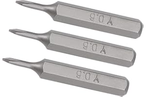 Kozelo 3pcs Tri-point Bit - [1.1 Pouce x H5/32 x Y0.6] Hex Tige Type Y Vis Tournevis Paquet Tête pour Douille Tournevis Poignée Emploi