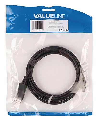 Valueline VLCP37400B20 Mini DisplayPort (Mini DisplayPort Stecker auf DisplayPort Stecker, 2m) schwarz - 4