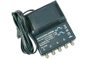 Optex Amplificateur dantenne intérieure 4 Sorties UHF de 10 à 25 DB et VHF de 0 à 15 DB 1 entrée/4 Sorties
