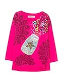  Desigual Mädchen TS_Virginia T-Shirt, Rot (Fuchsia Rose 3022), 140 (Herstellergröße: 9/10)