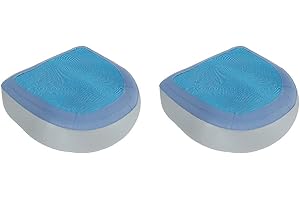 BEENLE-ICEY 2 Pack Hot Tub Booster Seat Cushion Inflatable Bathtub Massage Cushion Soft Back Support Bath Spa Pad with 4 Suction Cups for Adults Kids Elderly (Increased Net, Blue)