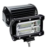 【Hochwertig 】: Der 10800LM Auto Scheinwerfer ist aus Aluminium-Druckguss-Gehäuse, hochwertige LED-Chips und PC-Objektiv hergestellt.wasserdicht IP67, staubdicht, quakeproof, langlebig, staubdicht, quakeproof, langlebig, kann gut arbeiten unter 1 Meter Wasser bis zu 30 Minuten.