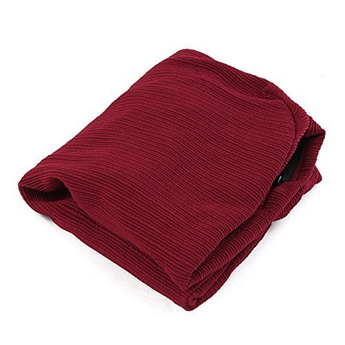KING DO WAY Polyester-baumwolle Bezug für Bürostuhl – Husse für Bürodrehstuhl,Mode Einfachheit Stuhlhusse/Stretch-Stuhlbezug,Sitz Cover,Removable,waschbar,S Größe Weinrot - 4