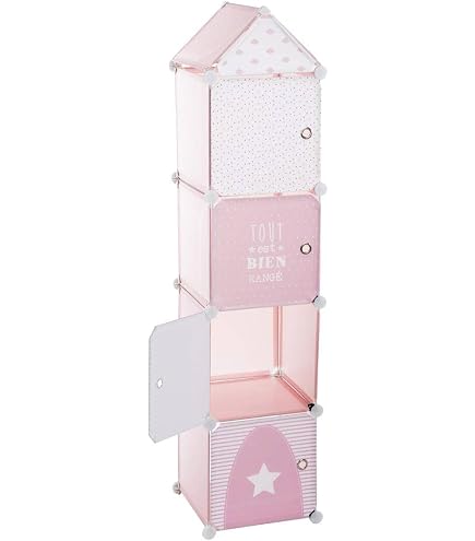 Casiers de rangement enfant château gris 96x109cm - Atmosphera createur d'interieur