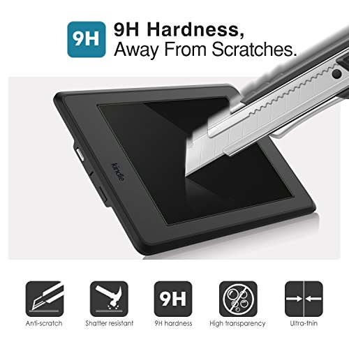 Kindle Paperwhite Folie – MoKo HD 9H Panzerglas Displayschutzfolie Glas Displayschutz Display Schutzfolie Glasfolie Screen Protector für Kindle Paperwhite (2016 / 2015 / 2013 Modelle mit 6 Zoll Display), Klar - 4