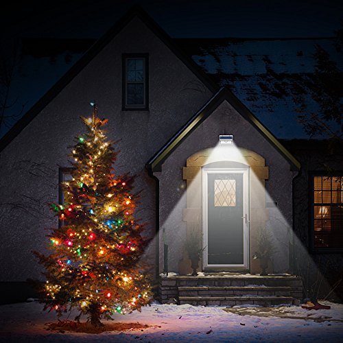 Litom Solarleuchten, Solar Wandleuchte,Solar Außenleuchte 20 helle LED drahtlose Solarleuchte fürGarten, Zaun, Garten, Garten Deko, Garage, Treppe usw. Silber 2 Stück - 6