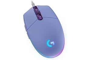 Logitech G203 Prodigy Wired Gaming Mouse, 8,000 DPI, RGB, Lightweight, 6 Programmable Buttons, On-Board Memory, Compatible with PC/Mac - Lilac