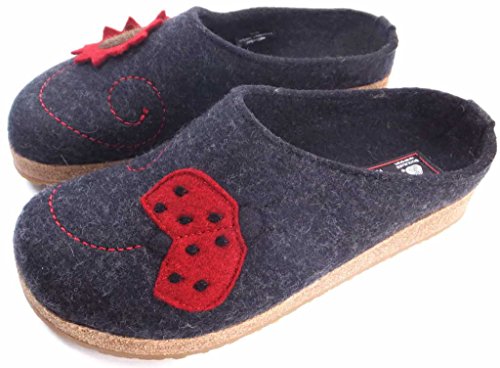 Haflinger womens Grizzly Nelly Slippers 731048, schuhgröße_1:eur 39;Farbe:gris
