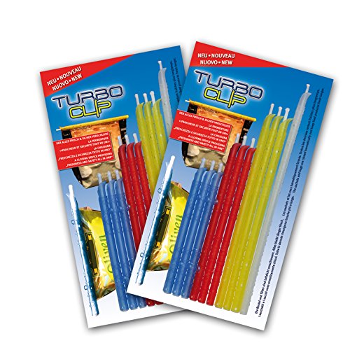 2 x Turbo Clip Verschluss für Tüten Beutel - 10er Set Verschlussclip Verschlussklammern Beutelverschluss Tütenclip Tütenverschluss Verschlussklemme Tütenklammer Verschluss clip