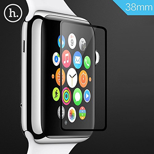 HOCO Apple Watch 38mm Schirm-Schutz-Premium-gehärtetes Glas ultradünne 0.1mm 9H HD [Full Screen Protector] für Apple-Uhr Serise 1 und Apple beobachten Nike + & Hermes & Edition Series 2 (Ghost-Serie 38mm)