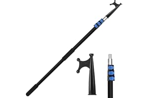 ‎REDCAMP REDCAMP Bootshaken Teleskop für Docking, 100/250/370cm Aluminium Ausziehbar Dock Polen, Mehrzweck Leichte schwimmendem Boot Docking Pole Bootszubehör, Schwarz/Silber