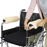 Rziioo Sheepskin Fleece Armrest Covers for Wheelchairs, Transport Chairs & Arm Chairs, Universal Fit, Washable, One Pair