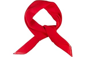 WESTEND CHOICE Square Chiffon Scarves Women Plain Neck Scarf 50s Retro lightweight Bandana Wrap Square women's scarves 65 x 65 cm