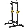 SKADE Squat Rack with Pull Up Bar Multi-Function Barbell Rack Height Adjustable Dip Stand Home Gym Weight Lifting Bench Press Push up Portable Strength Training Dumbbell Rack