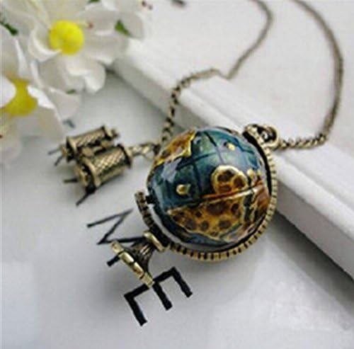 Anne as Vintage Antique Necklace with Vintage Bronze Globe Tellurion Telescope Charms