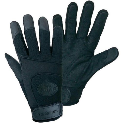 1 Paar FerdyF. Mechanics-Handschuh Black Security mit Spandex Rücken Schwarz,Größe:S (7)