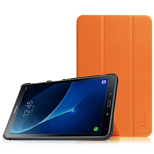 Fintie Samsung Galaxy Tab A 10.1 Hülle - Ultra Schlank Superleicht Ständer Smart Shell Case Cover Schutzhülle Etui Tasche mit Auto Schlaf / Wach Funktion für Samsung Galaxy Tab A 10,1 Zoll T580N / T585N Tablet (2016 Version), Orange