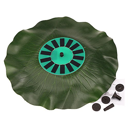 Anself Solarstromlotusblatt Minipumpen Brunnen Schwimm Brushless Dekoration Installationssatz mit monokristalliner Sonnenkollektor für VogelBad Gartenteich Energiesparende Umweltfreundliche Universal - 3