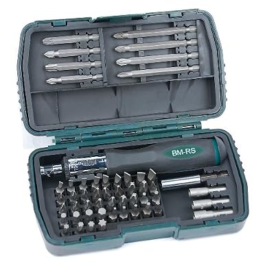 Brüder Mannesmann Kit de tournevis à cliquet avec embouts 53 pièces